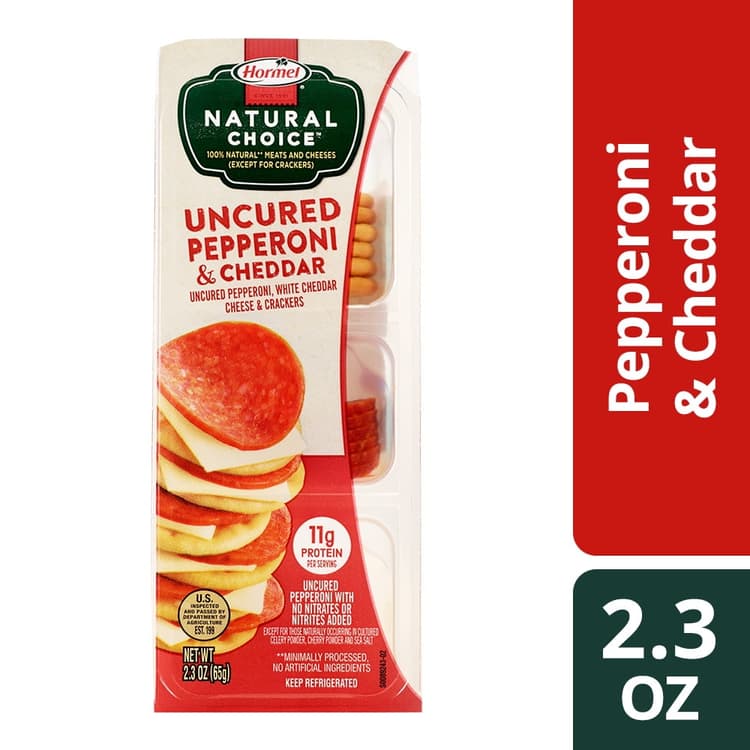 Hormel Natural Choice Snack Uncured Pepperoni, White Cheddar Cheese And Crackers