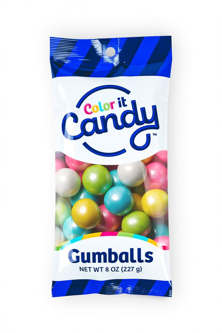 Color It Candy Decorative Gumballs, Shimmer Spring Mix