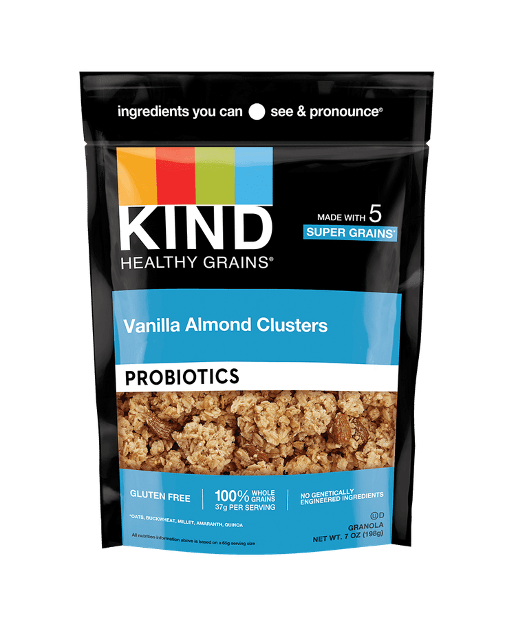 Kind Healthy Grains Vanilla Almond Clusters Probiotics Granola