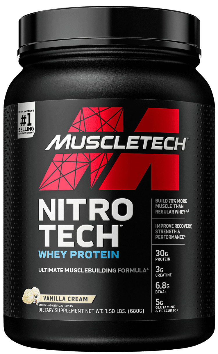 Nitrotech 100% Whey Isolate Protein Powder, Vanilla Cream, Protein
