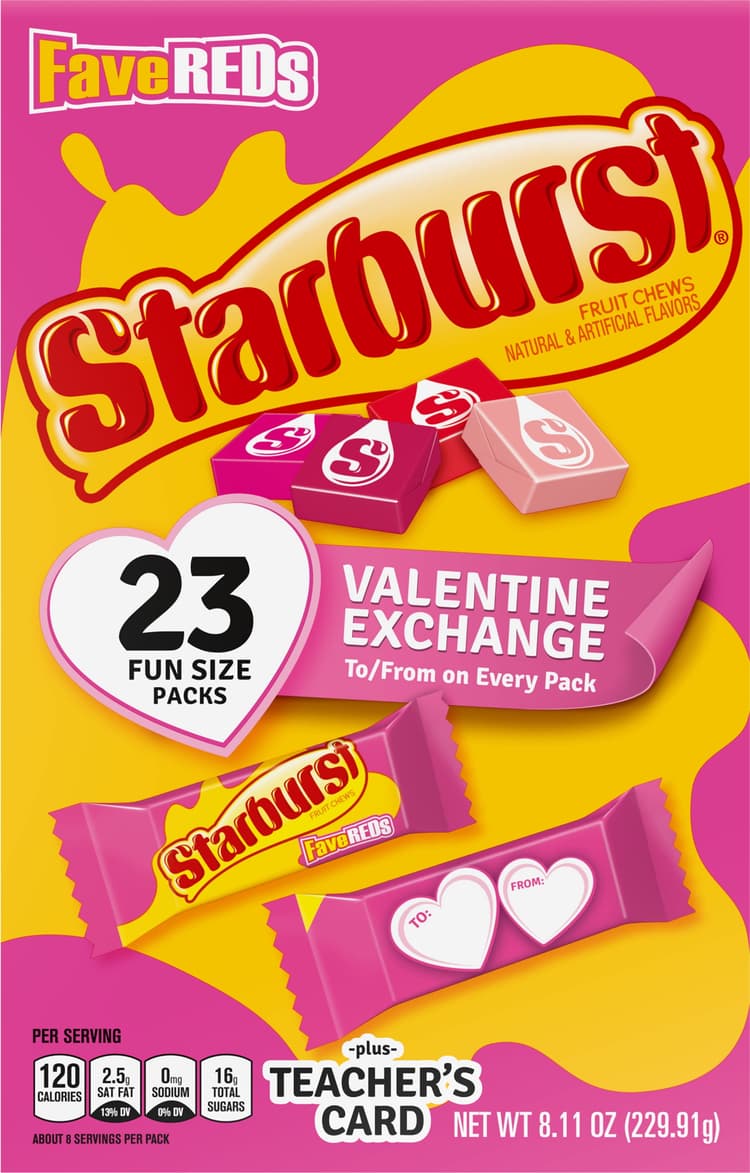 Starburst Favereds Valentines Fruit Chews Candy, Sharing Size