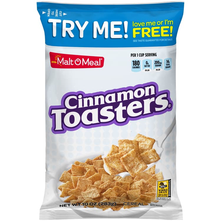Malt-O-Meal Cinnamon Toasters Breakfast Cereal, Bulk Bagged Cereal