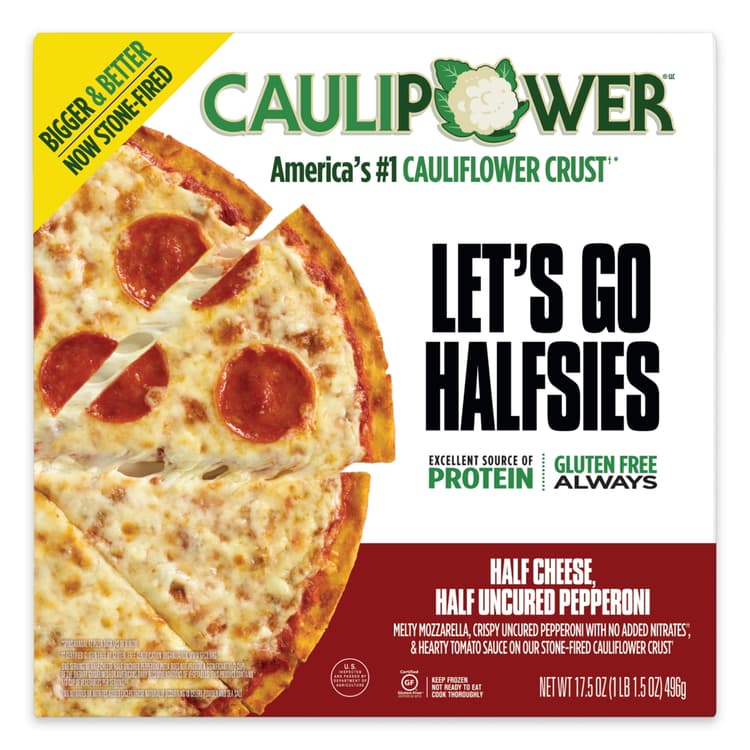 Caulipower Half Cheese, Half Uncured Pepperoni Stone-Fired Cauliflower Crust Pizza