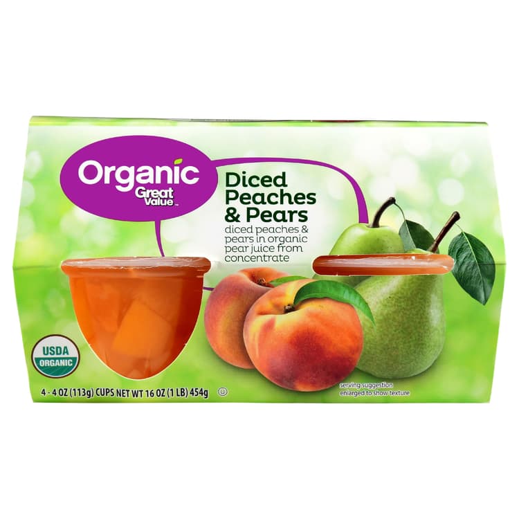 Great Value Organic Diced Peaches & Pears