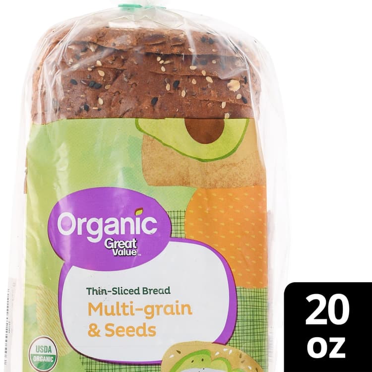 Great Value Organic Multi-Grain & Seeds Thin-Sliced Bread