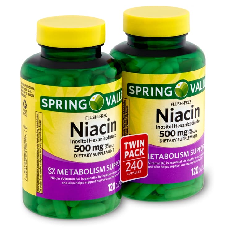 Spring Valley Niacin Dietary Supplement Twin Pack