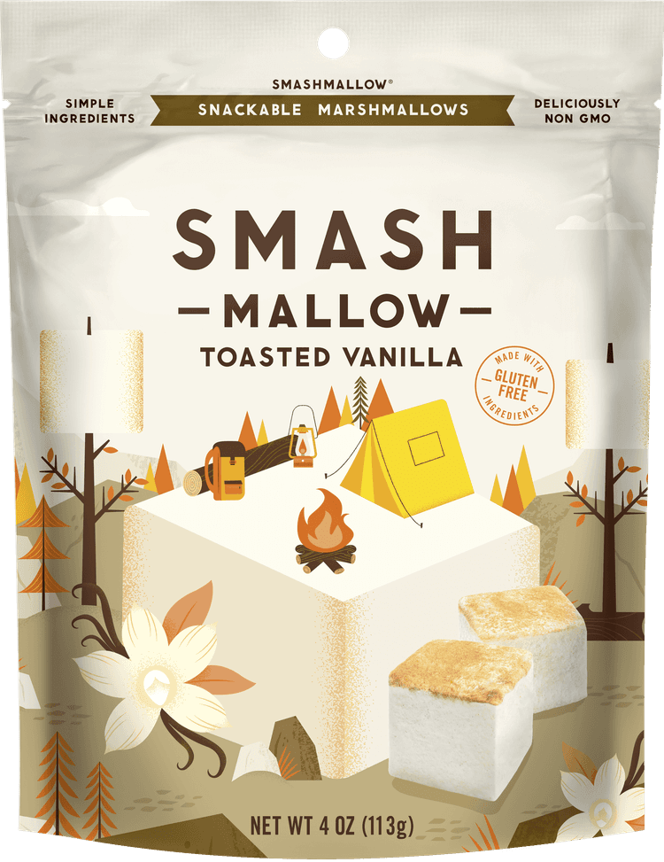 Smashmallow Snackable Marshmallows Toasted Vanilla