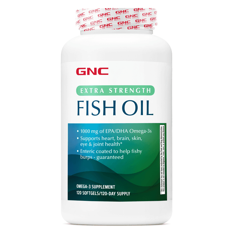 Gnc Extra Strength Fish Oil 120 Softgel Capsules