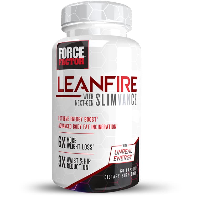 Force Factor Leanfire With Next-Gen Slimvance, Advanced Thermogenic Fat Burner, Elevate Energy & Endurance, Enhance Focus & Mental Clarity