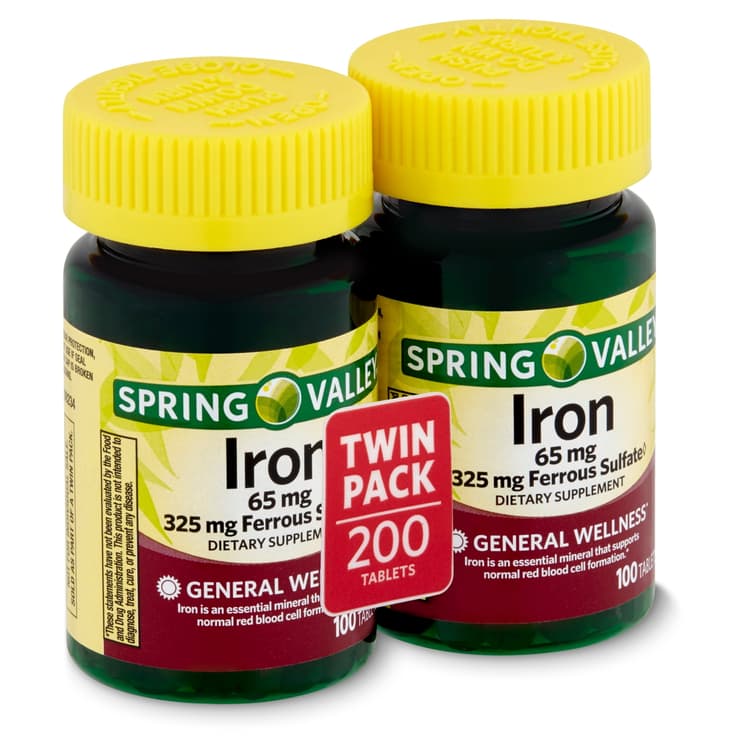 Spring Valley Iron Tablets Twin Pack
