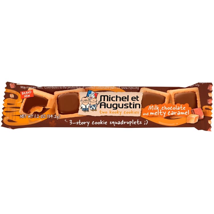 Michel Et Augustin Cookie 4 Square Chocolate Caramel
