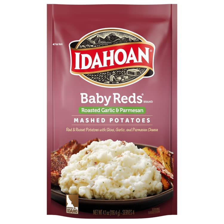 Idahoan Baby Reds With Roasted Garlic & Parmesan Mashed Potatoes Pouch