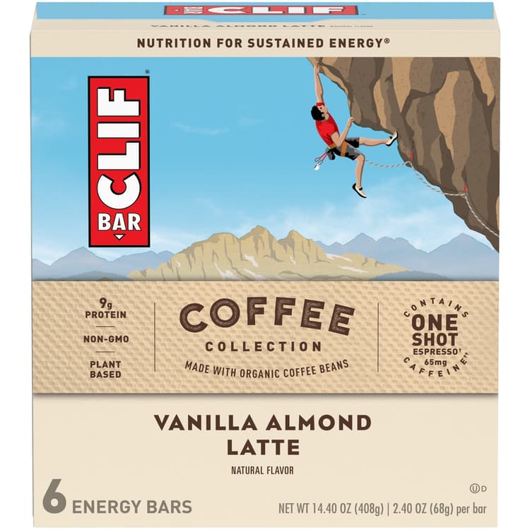 Clif Bar Coffee Collection Breakfast Bars Vanilla Almond Latte