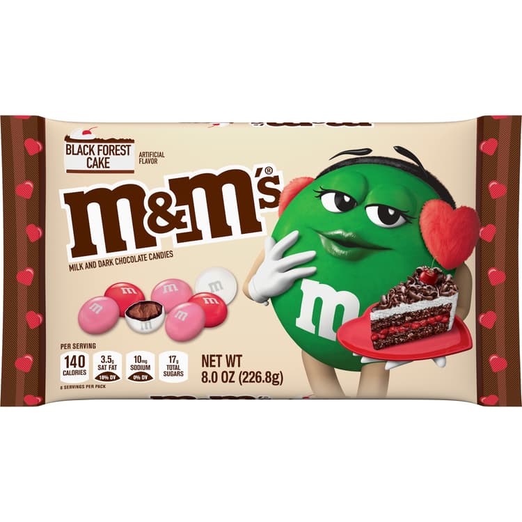M&M'S Black Forest Cake Valentine'S Day Milk & Dark Chocolate Candy