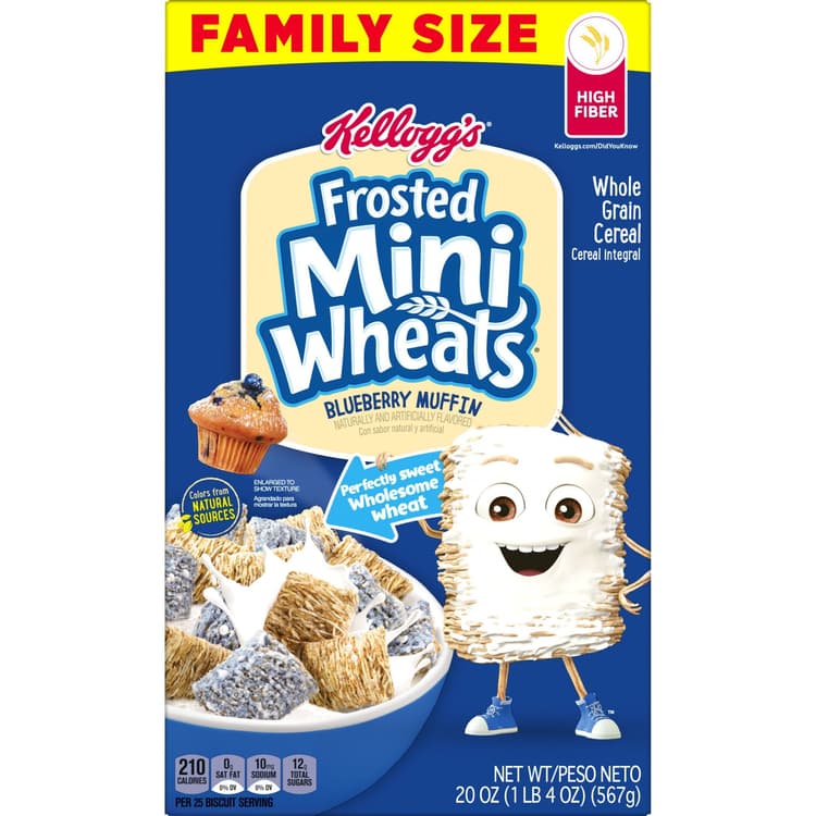 Kellogg'S Frosted Mini Wheats Blueberry Muffin Family Size