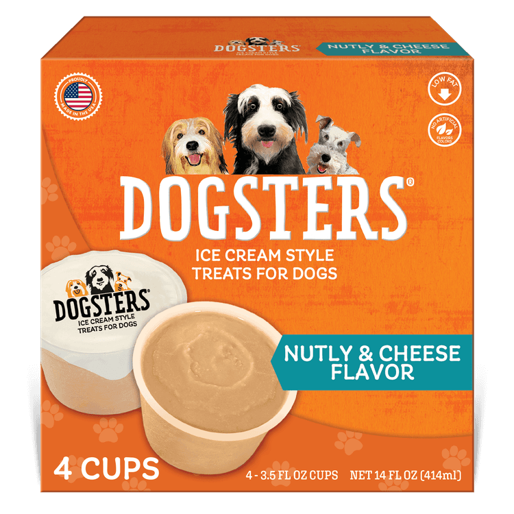 Dogsters Ice Cream Style Treats Dogs; Nutly & Cheese