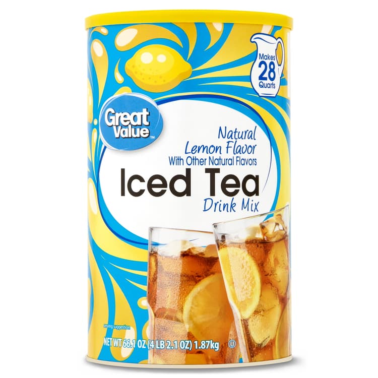 Great Value Natural Lemon Flavor Iced Tea Drink Mix