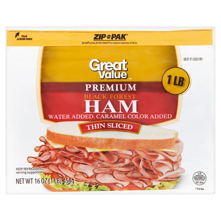 Great Value Premium Thin Sliced Black Forest Ham