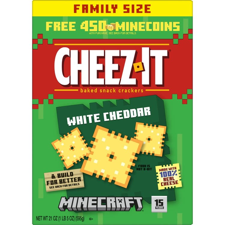 Cheez-It Family Size White Cheddar Cheese Minecraft Crackers