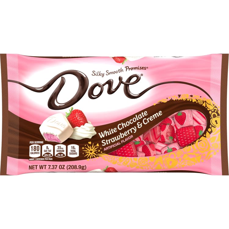 Dove Promises Valentine'S Day White Chocolate Strawberries & Creme Candy