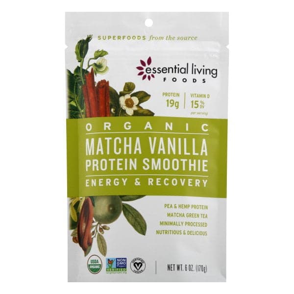 Essential Living Foods, Protein Smoothie, Organic, Matcha Vanilla