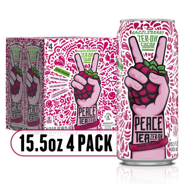 Peace Tea Zer-Oh Razzleberry Cans