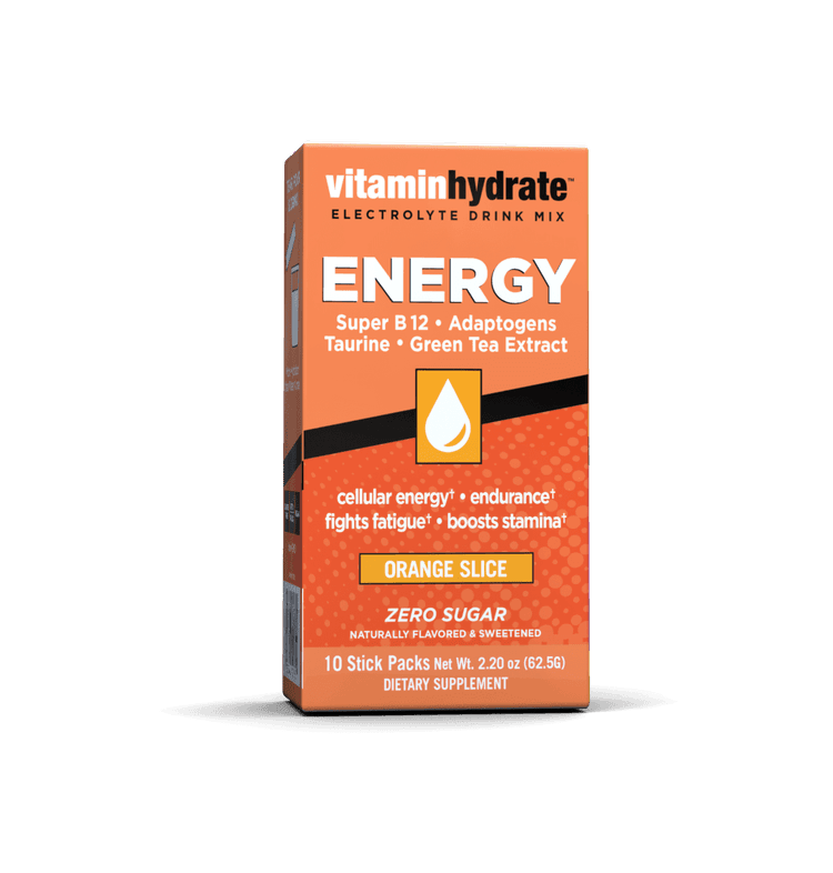 Vitamin Hydrate Electrolyte Drink Mix, Energy, Orange Slice, Zero Sugar