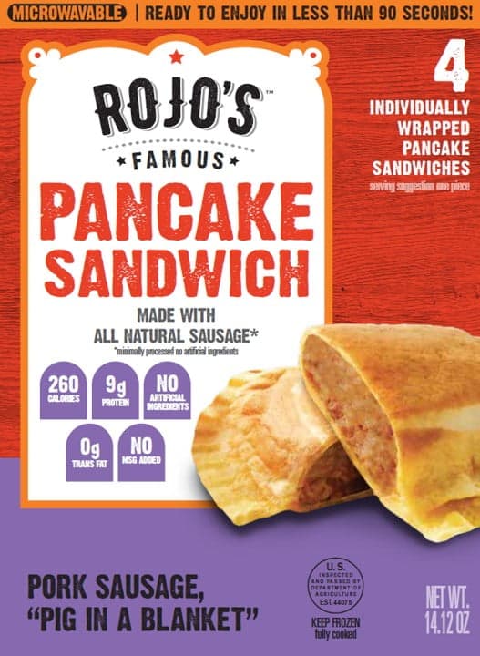 Rojos Pork "Pig In A Blanket" Pancake Sandwich