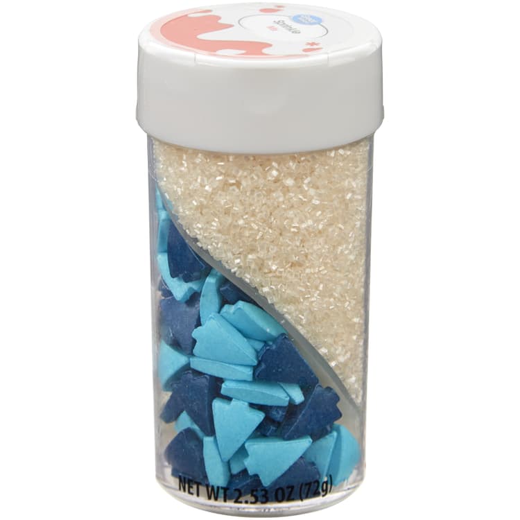 Great Value Blue Tree And White Sparkling Sugar Winter Sprinkle Mix