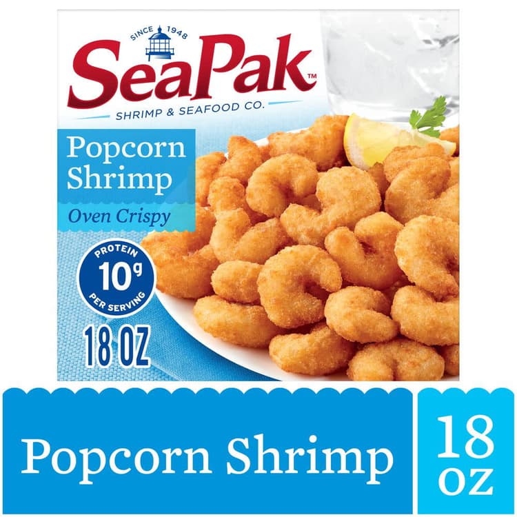 Seapak Popcorn Shrimp With Oven Crispy Breading, Delicious Seafood