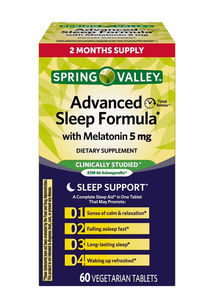 Spring Valley Advanced Sleep Formula* With Melatonin Vegetarian