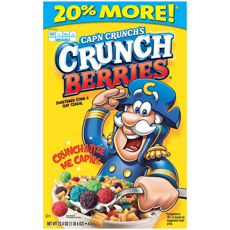 Cap'N Crunch Breakfast Cereal, Crunch Berries