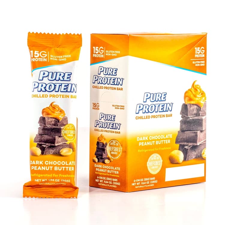 Pure Protein Chilled Protein Bar, Dark Chocolate Peanut Butter, Protein