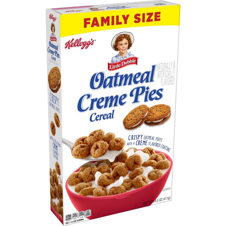 Kellogg'S Little Debbie Breakfast Cereal, 8 Vitamins And Minerals, Oatmeal Creme Pie