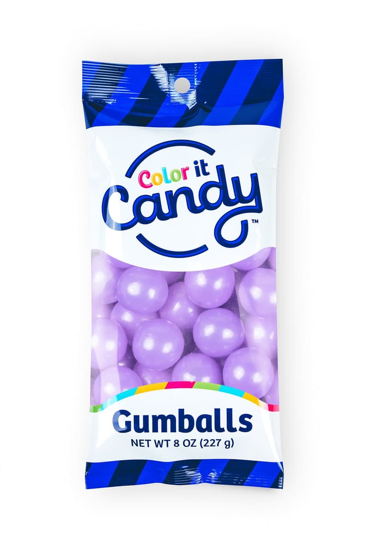 Color It Candy Decorative Gumballs, Shimmer Lavender