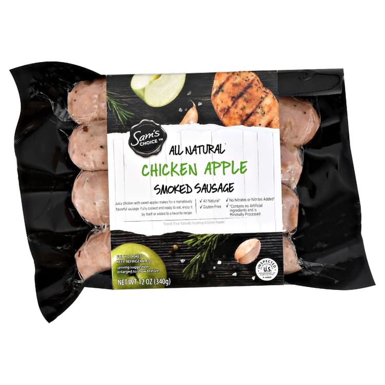Sam'S Choice All Natural Chicken Apple Smoked Sausage