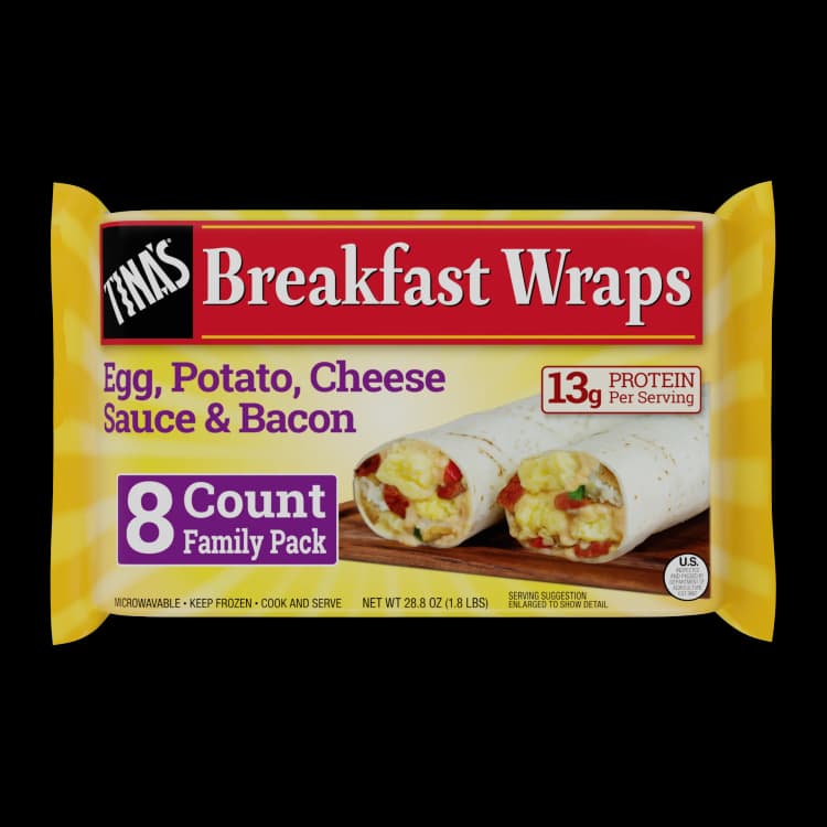 Tina'S Egg, Potato, Cheese, Bacon Breakfast Wraps