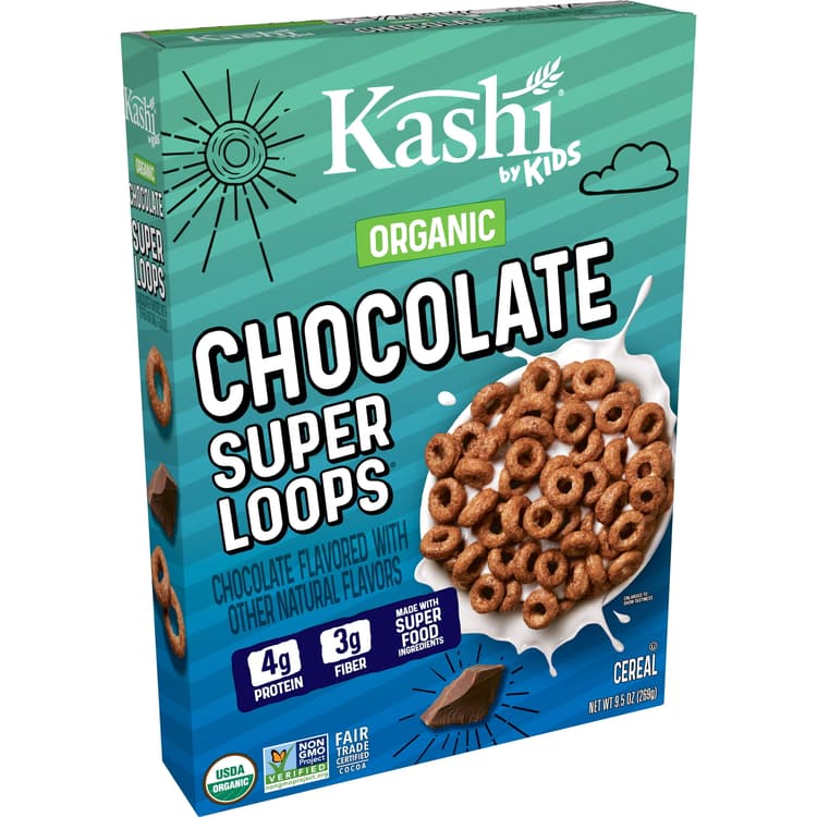 Kashi By Kids Super Loops Breakfast Cereal, Organic, Chocolate