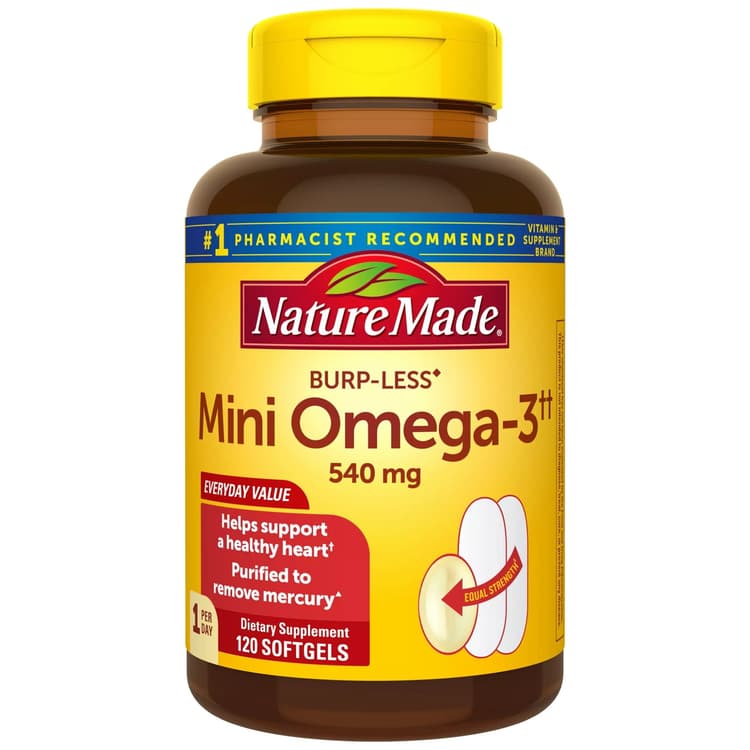 Nature Made Fish Oil Burp-Less Mini Omega-3 Supplement