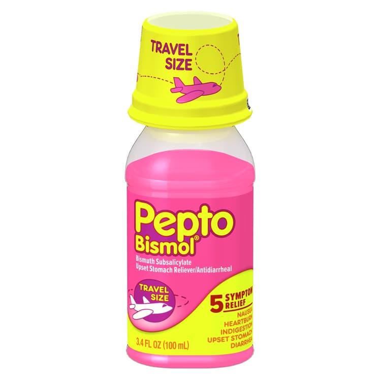 Pepto Bismol Liquid Travel Size For Heartburn Diarrhea Original