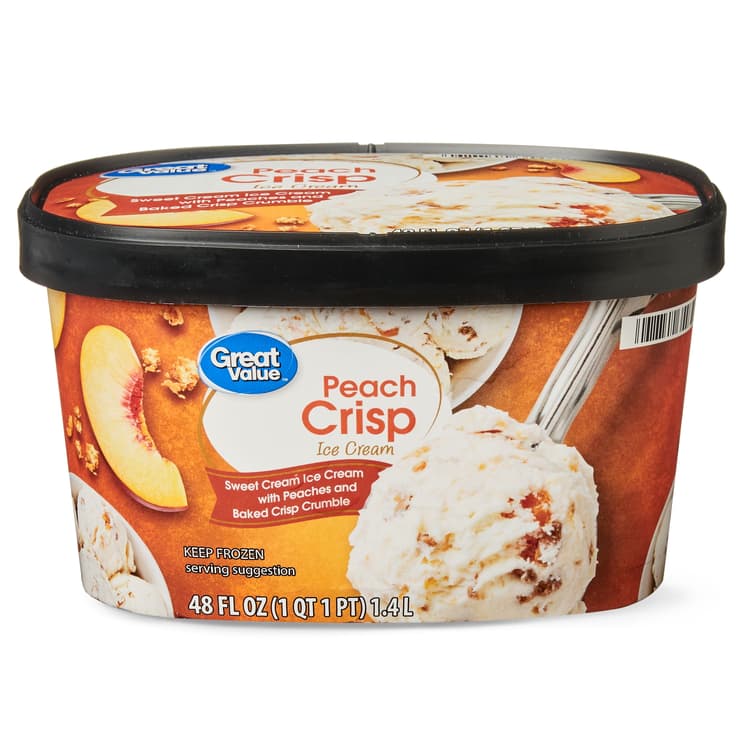Great Value Peach Crisp Ice Cream