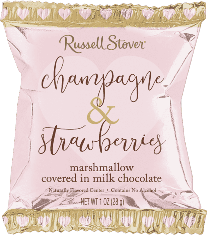 Russell Stover Chocolates Valentines Strawberry Champagne Single