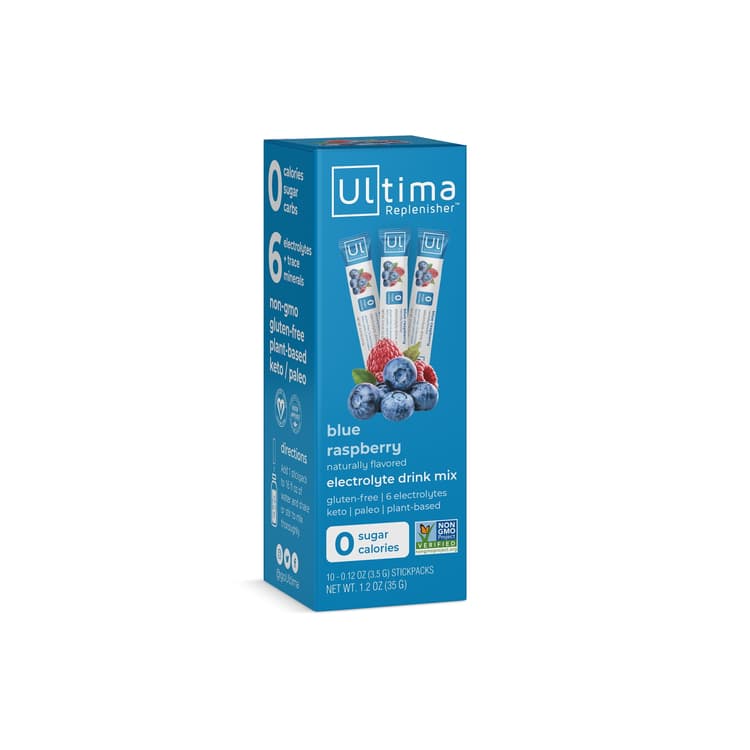 Ultima Replenisher Electrolyte Hydration Mix, Blue Raspberry, Stickpacks - Sugar-Free, 0 Calories, 0 Carbs - Gluten-Free, Keto, Non-Gmo -Magnesium, Potassium, Calcium, Sodium