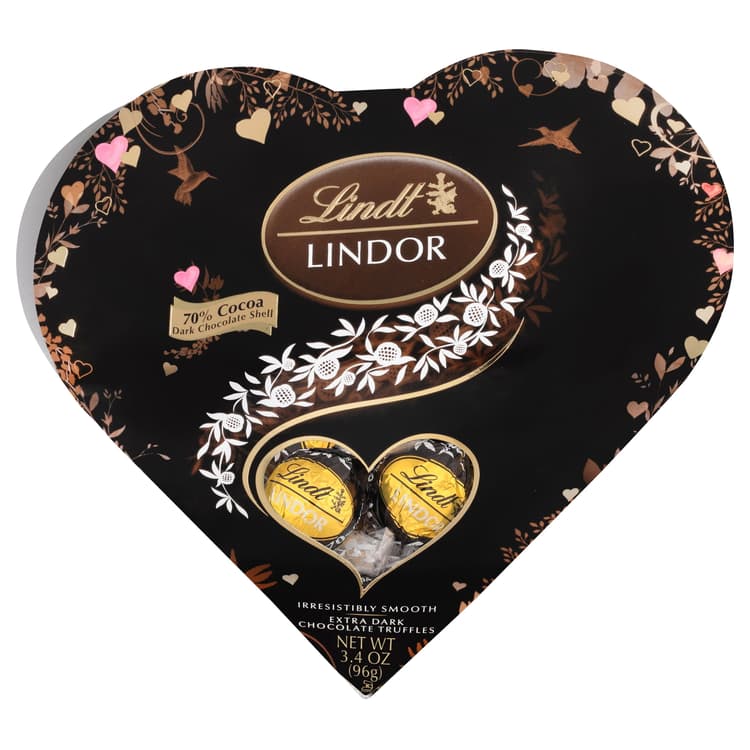Lindt Lindor Valentine'S 70% Dark Chocolate Truffles Friend Heart