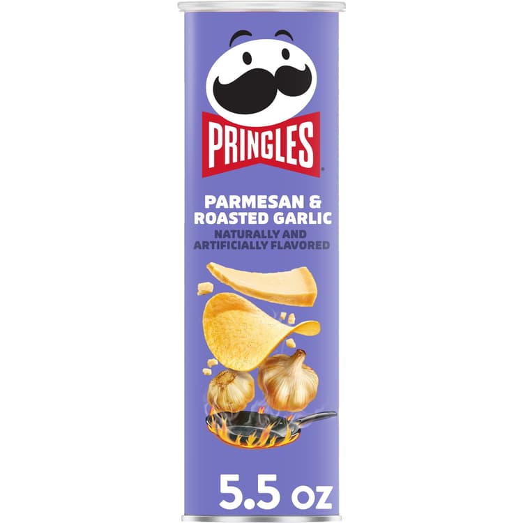 Pringles Potato Crisps Chips, Lunch Snacks, On The Go Snacks, Parmesan And Garlic