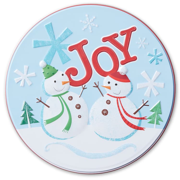 Gourmet Select Holiday Joyful Snowmen Sugar Cookie Tin