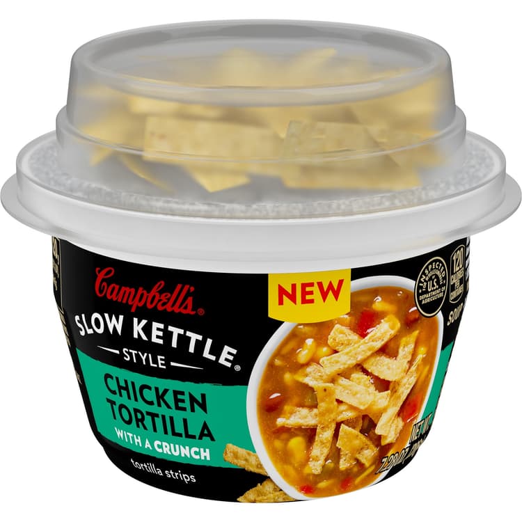 Campbell'S Slow Kettle Chicken Tortilla Soup With A Crunch, Microwaveable