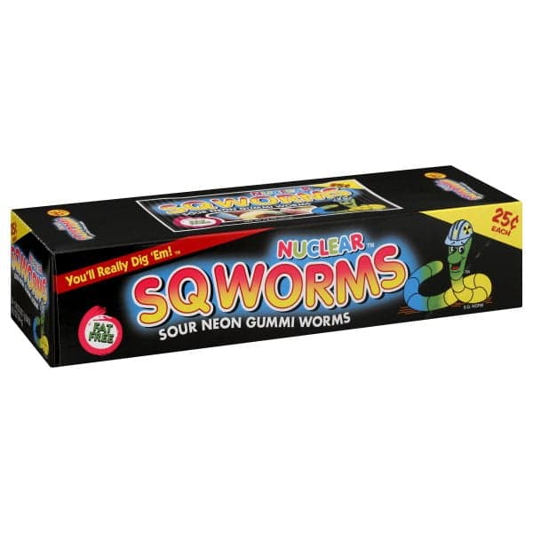 Nuclear Sq Worms Sour Neon Gummi Worms