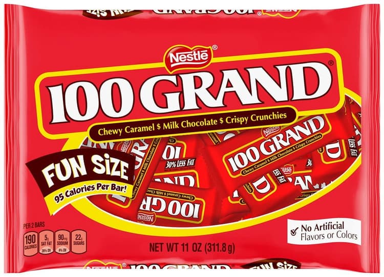 100 Grand Candy Bars, Fun Size