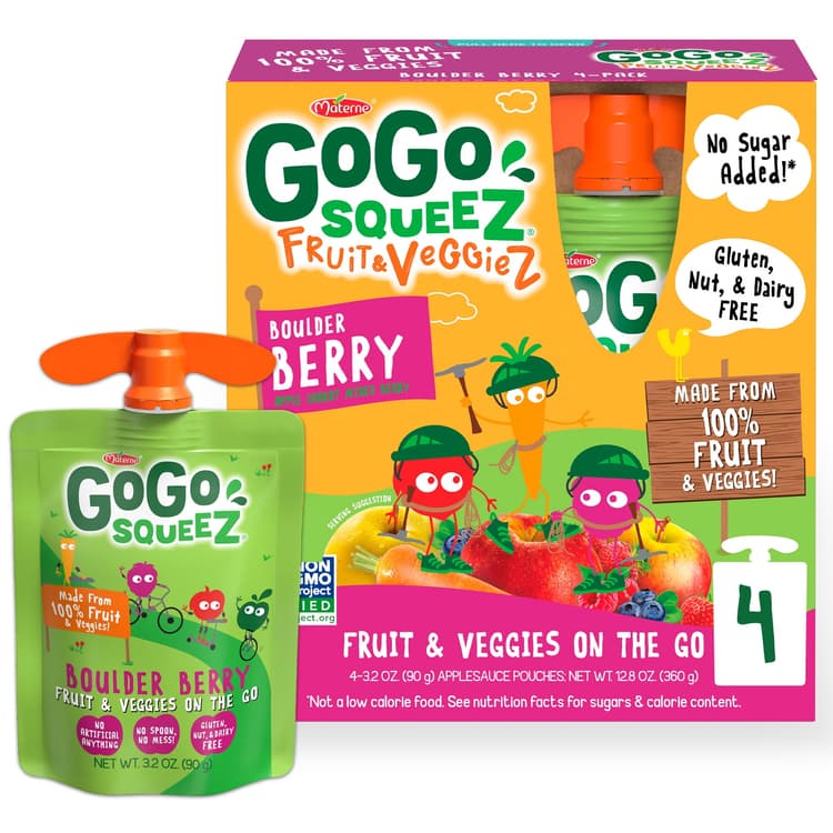 Gogo Squeez Fruit & Veggiez Apple Carrot Mixed Berry